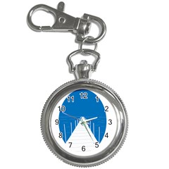 Bridge Sea Beack Blue White Key Chain Watches by Mariart