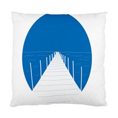 Bridge Sea Beack Blue White Standard Cushion Case (two Sides) by Mariart