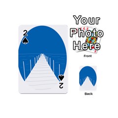 Bridge Sea Beack Blue White Playing Cards 54 (mini) 