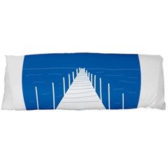 Bridge Sea Beack Blue White Body Pillow Case Dakimakura (two Sides) by Mariart