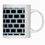 Bricks Black Blue Line White Mugs Right