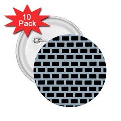 Bricks Black Blue Line 2 25  Buttons (10 Pack)  by Mariart