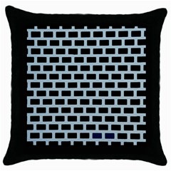 Bricks Black Blue Line Throw Pillow Case (black) by Mariart