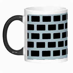 Bricks Black Blue Line Morph Mugs by Mariart