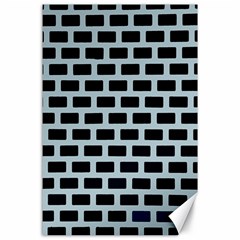 Bricks Black Blue Line Canvas 24  X 36  by Mariart