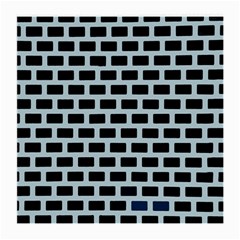 Bricks Black Blue Line Medium Glasses Cloth (2-side) by Mariart