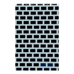 Bricks Black Blue Line Shower Curtain 48  X 72  (small)  by Mariart