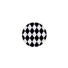 Broken Chevron Wave Black White 1  Mini Buttons