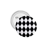 Broken Chevron Wave Black White 1.75  Buttons Front