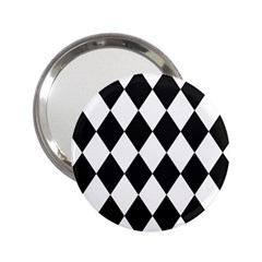 Broken Chevron Wave Black White 2 25  Handbag Mirrors by Mariart