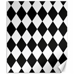 Broken Chevron Wave Black White Canvas 8  x 10  8.15 x9.66  Canvas - 1