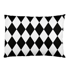 Broken Chevron Wave Black White Pillow Case by Mariart