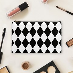 Broken Chevron Wave Black White Cosmetic Bag (medium)  by Mariart