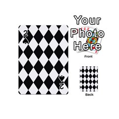 Broken Chevron Wave Black White Playing Cards 54 (mini)  by Mariart