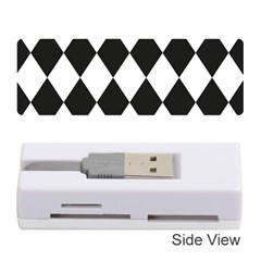 Broken Chevron Wave Black White Memory Card Reader (stick)  by Mariart