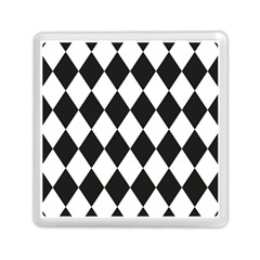 Broken Chevron Wave Black White Memory Card Reader (square)  by Mariart