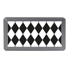 Broken Chevron Wave Black White Memory Card Reader (mini)