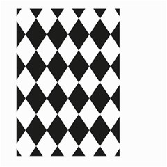 Broken Chevron Wave Black White Large Garden Flag (two Sides) by Mariart