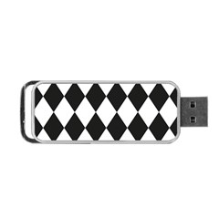 Broken Chevron Wave Black White Portable Usb Flash (one Side) by Mariart