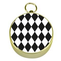 Broken Chevron Wave Black White Gold Compasses by Mariart