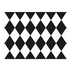 Broken Chevron Wave Black White Double Sided Flano Blanket (mini)  by Mariart