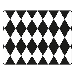 Broken Chevron Wave Black White Double Sided Flano Blanket (large)  by Mariart