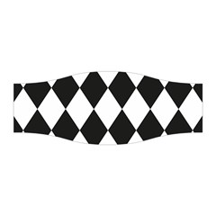 Broken Chevron Wave Black White Stretchable Headband by Mariart