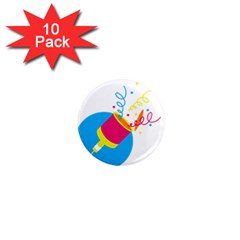 Celebration Injecting 1  Mini Magnet (10 Pack) 