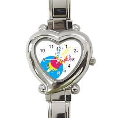 Celebration Injecting Heart Italian Charm Watch by Mariart