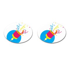 Celebration Injecting Cufflinks (oval) by Mariart