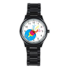 Celebration Injecting Stainless Steel Round Watch by Mariart