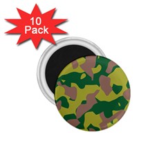 Camouflage Green Yellow Brown 1 75  Magnets (10 Pack) 