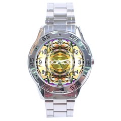 Teenage Mutant Ninja Turtles Michelangelo And Leonardo 3d Effect Stainless Steel Analogue Watch