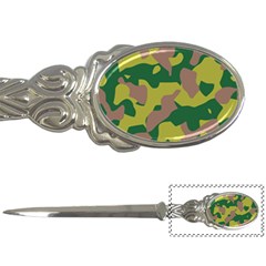 Camouflage Green Yellow Brown Letter Openers by Mariart