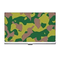 Camouflage Green Yellow Brown Business Card Holders by Mariart