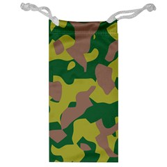 Camouflage Green Yellow Brown Jewelry Bag by Mariart