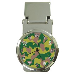 Camouflage Green Yellow Brown Money Clip Watches by Mariart