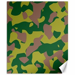 Camouflage Green Yellow Brown Canvas 20  X 24   by Mariart