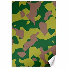 Camouflage Green Yellow Brown Canvas 24  X 36  by Mariart