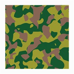 Camouflage Green Yellow Brown Medium Glasses Cloth