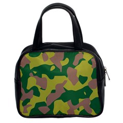 Camouflage Green Yellow Brown Classic Handbags (2 Sides) by Mariart