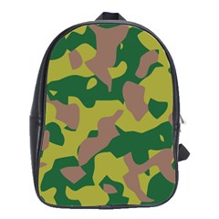 Camouflage Green Yellow Brown School Bags(large)  by Mariart