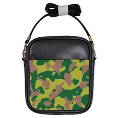 Camouflage Green Yellow Brown Girls Sling Bags by Mariart