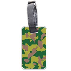 Camouflage Green Yellow Brown Luggage Tags (one Side)  by Mariart