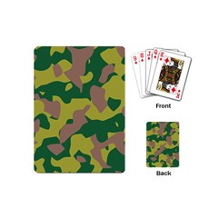 Camouflage Green Yellow Brown Playing Cards (mini)  by Mariart