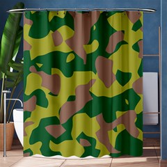 Camouflage Green Yellow Brown Shower Curtain 60  X 72  (medium) 