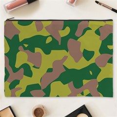 Camouflage Green Yellow Brown Cosmetic Bag (xxxl)  by Mariart