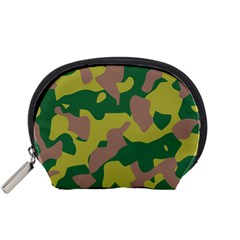 Camouflage Green Yellow Brown Accessory Pouches (small)  by Mariart