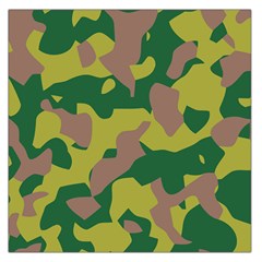 Camouflage Green Yellow Brown Large Satin Scarf (square)