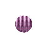 Chevron Wave Purple White 1  Mini Buttons Front